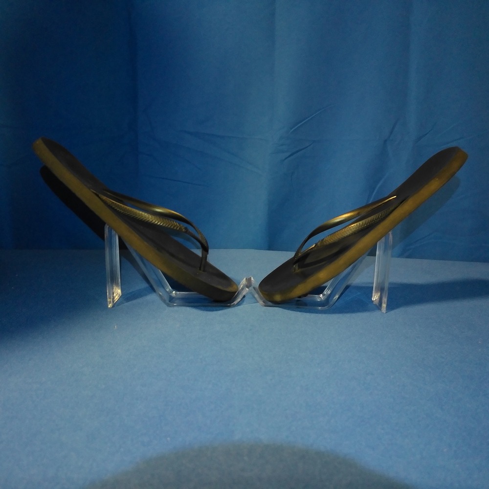 American Eagle Outfitters Black Flip Flop Sandals Size 7/8 Casual Beach Shoes